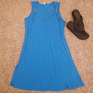 Swimsuit dress cover up in royal blue